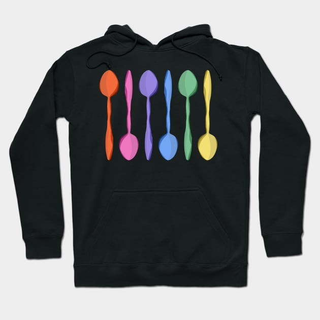 Rainbow Spoons Hoodie by KelseyLovelle